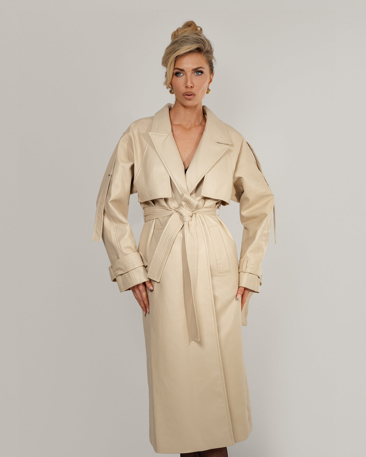 AMERA IVORY TRENCH COAT